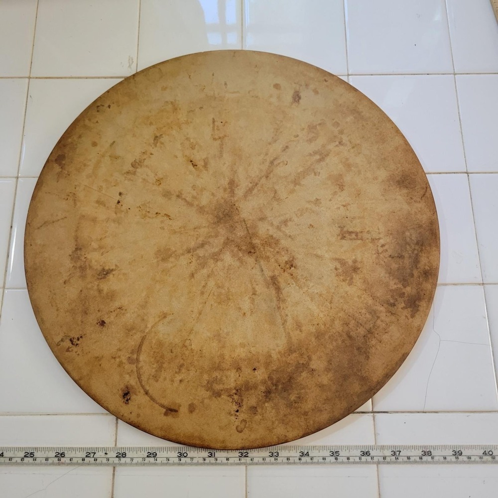 Unbranded 15" Pizza Stone Round Tan Seasoned Heavy Duty Bakeware 26-1099